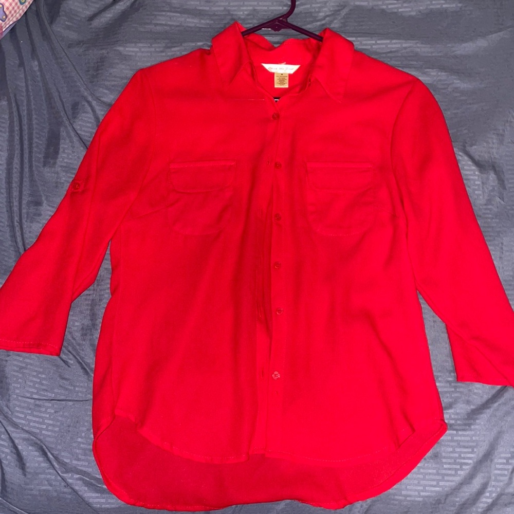 Red blouse